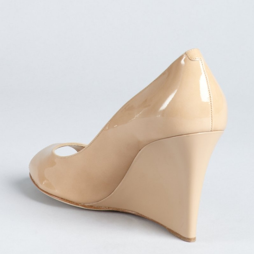 Jimmy choo baxen nude wedges